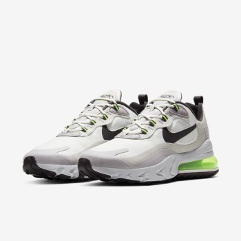 Nike Air Max 270 React - Férfi Utcai Cipő - Fehér/Szürke/Titán/Zöld